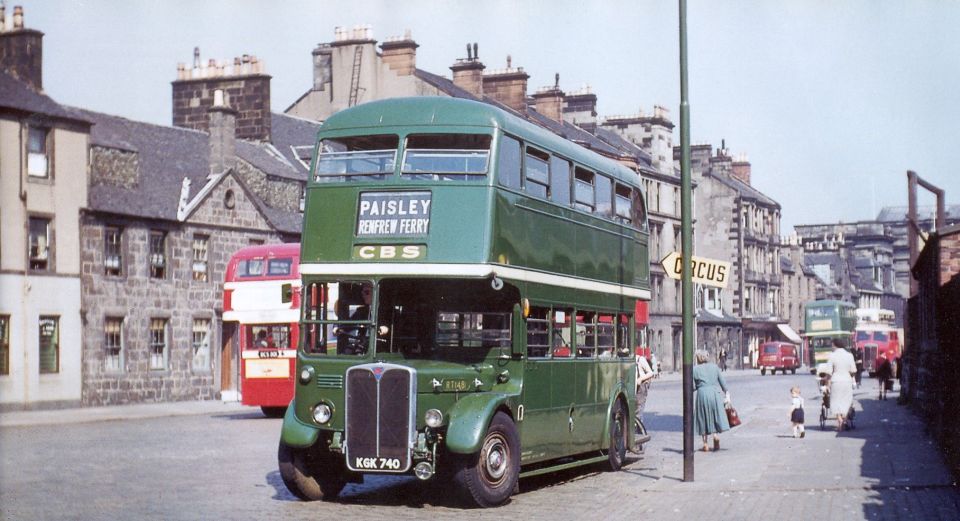 Cunningham Craven's-bodied AEC Regent III bus in Paisley