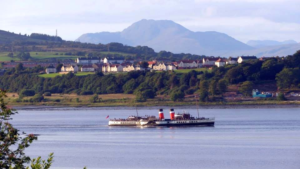 Waverley paddle boat in Firth of Clyde