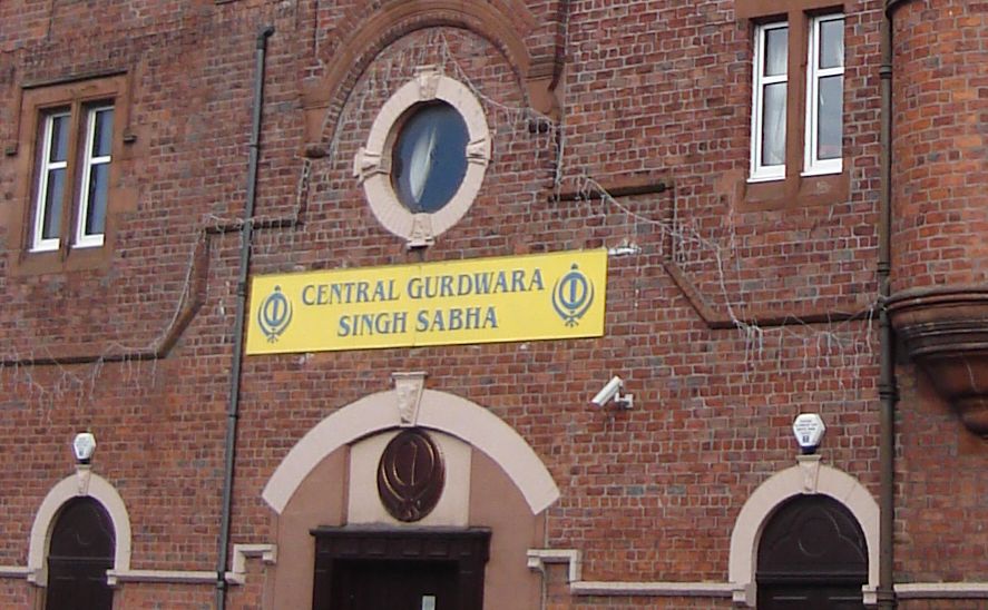 Central Gurdwara Singh Sabha ( Sikh Temple ) in Berkeley Street in Glasgow, Scotland