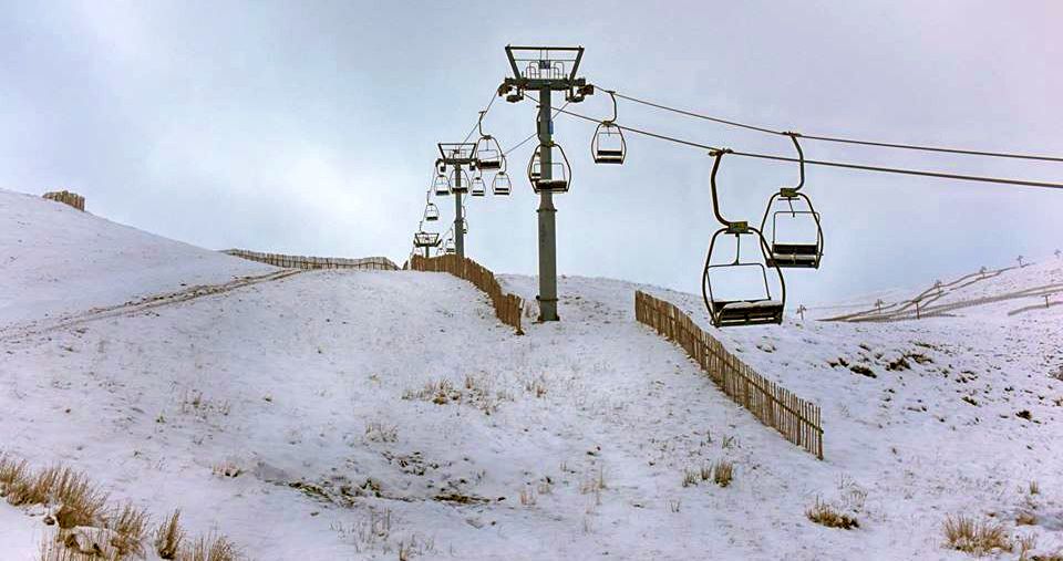 Chair Lift on the Cairnwell at Glenshee in the Eastern Highlands