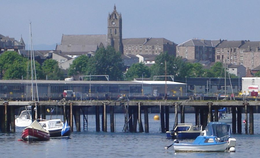 St John's Church in Gourock above railway station and ferry pier