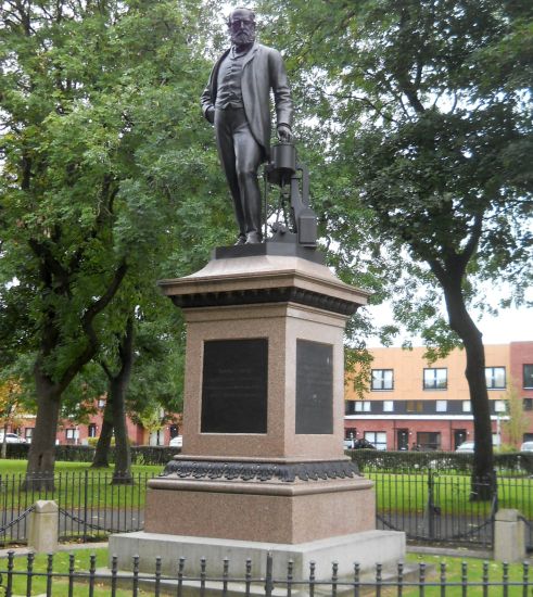 Statue of John Elder in Elder Park in Govan, Glasgow