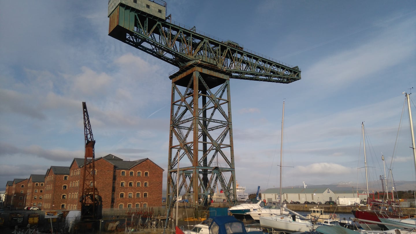 Giant Shipyard crane at Greenock docks