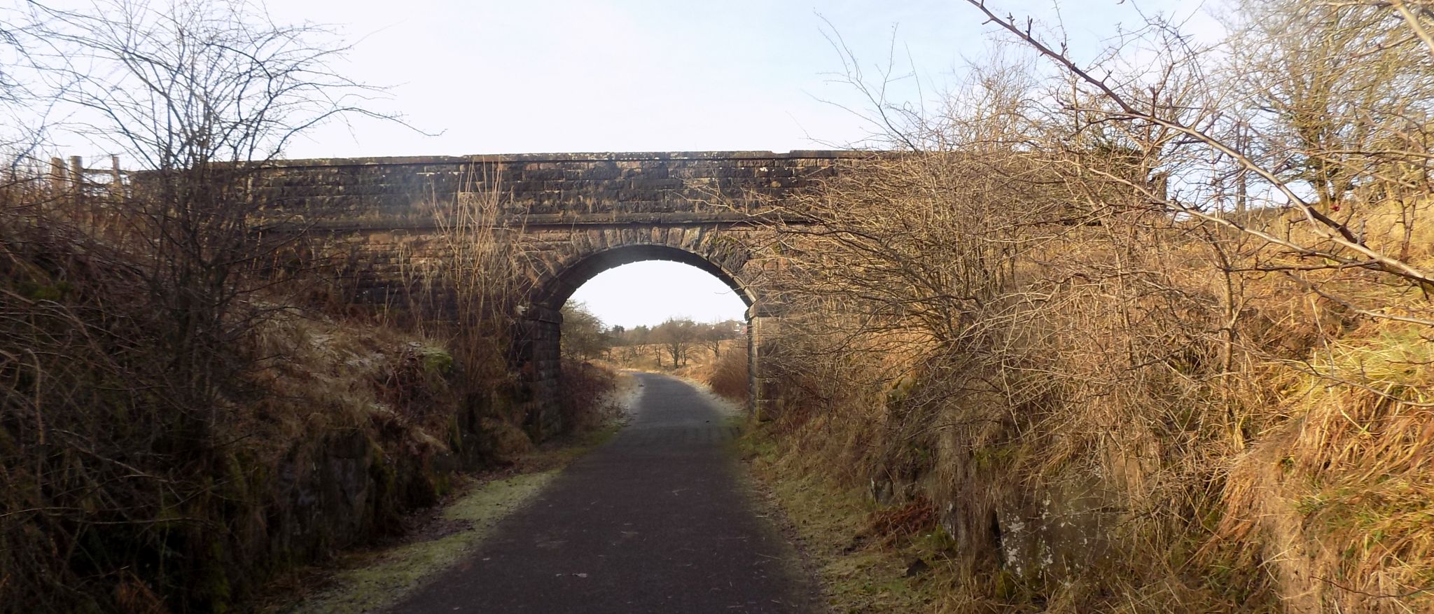 Old bridge over the cycle route from Airdrie to Hillend Reservoir