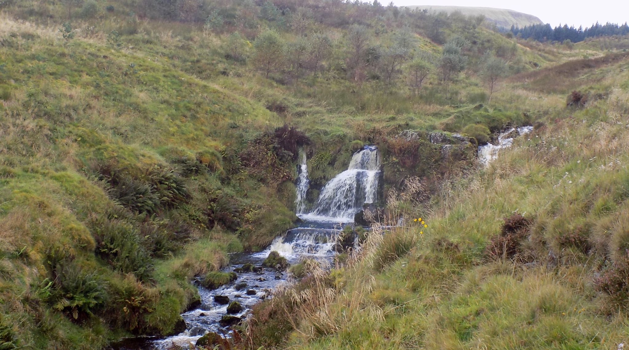 Waterfall on Clackie Burn on approach to Dungoil in the Campsie Fells