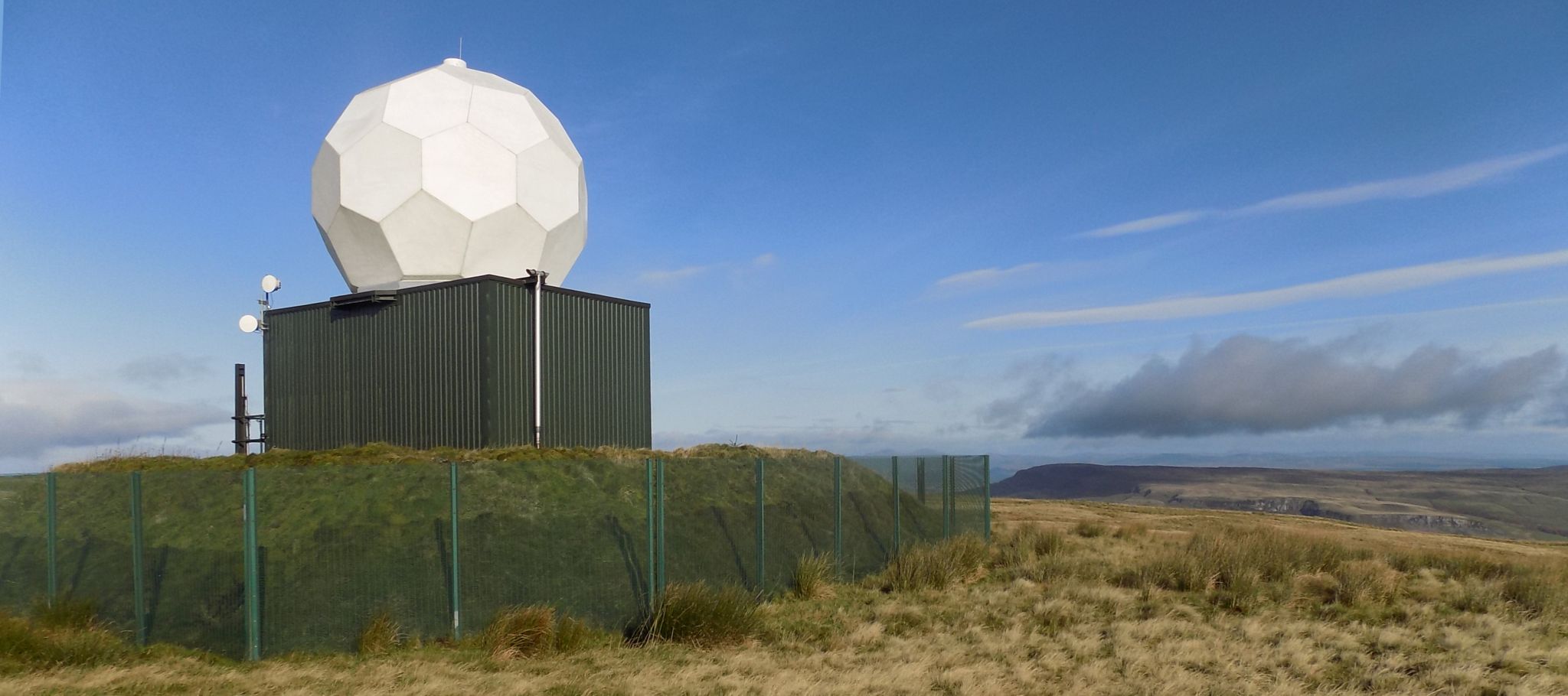 Radar station on Holehead on the Campsie Fells