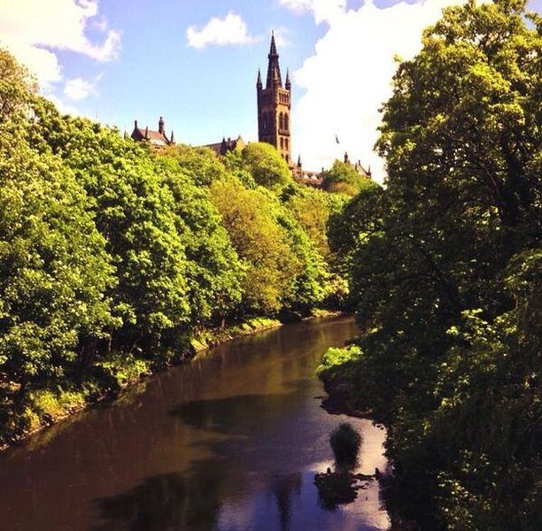 Glasgow University from River Kelvin