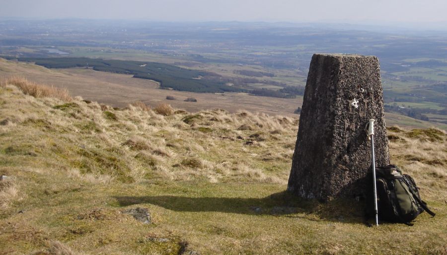 View to the SE from Trig Point on Tomtain
