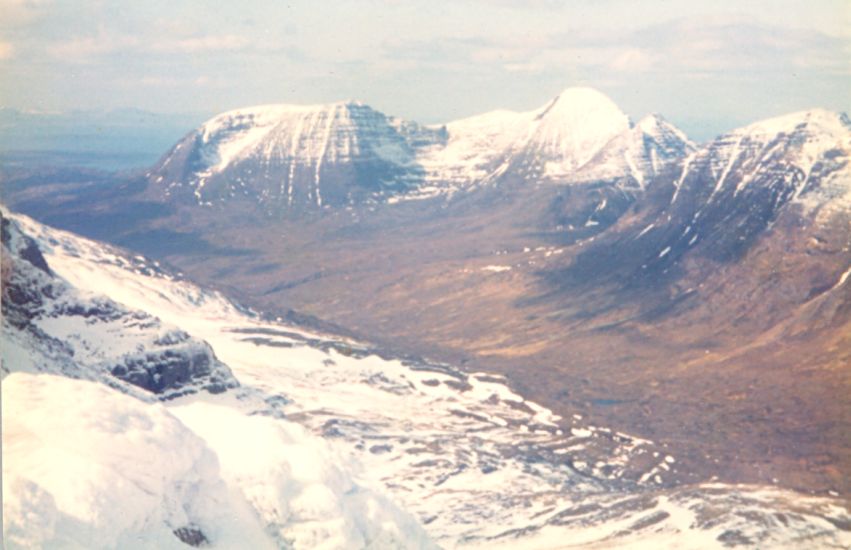 Beinn Alligin from Liathach in the Torridon region of the NW Highlands of Scotland