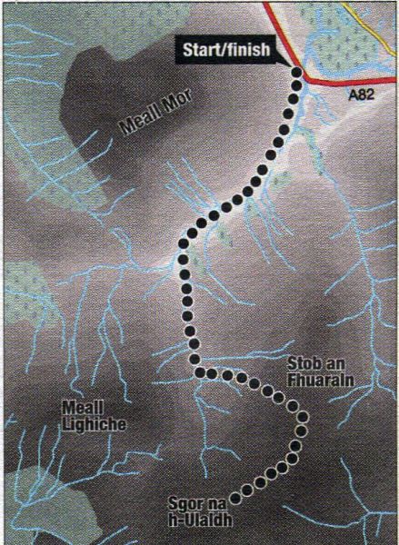 Map of Sgor na h-Ulaidht