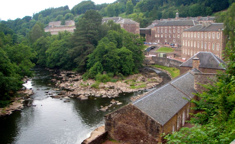 New Lanark on River Clyde in Scotland