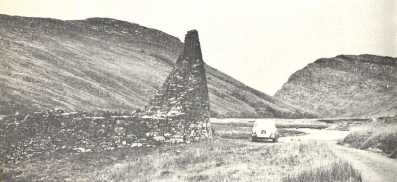 Pictish Tower ( Broch ) of Dun Dornaigil at trailhead for Ben Hope in Highlands of Northern Scotland