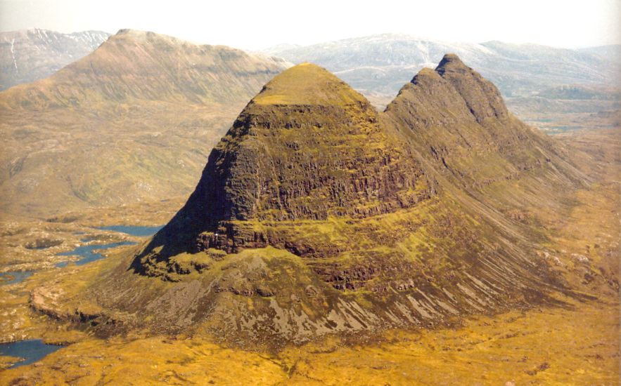 Canisp and Suilven in the NW Highlands of Scotland
