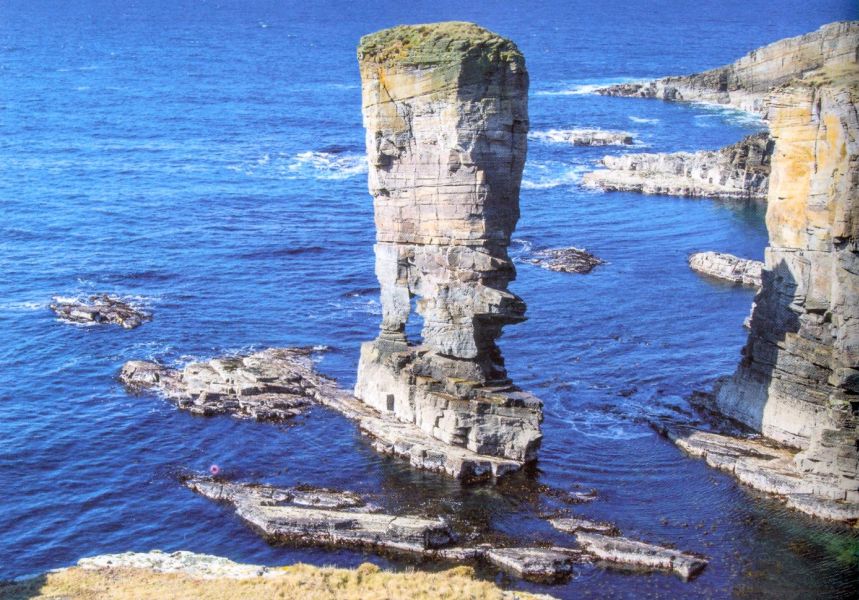 Yesnaby Castle - Sea Stack on Orkney in the Northern Scotland