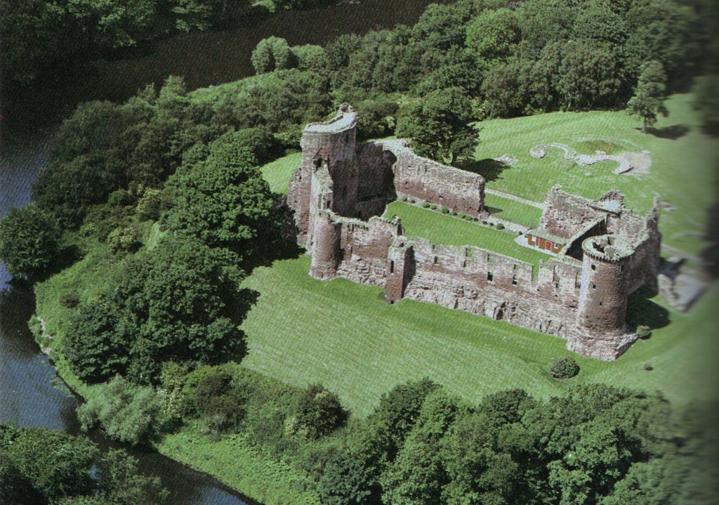 Aerial view of Bothwell Castle
