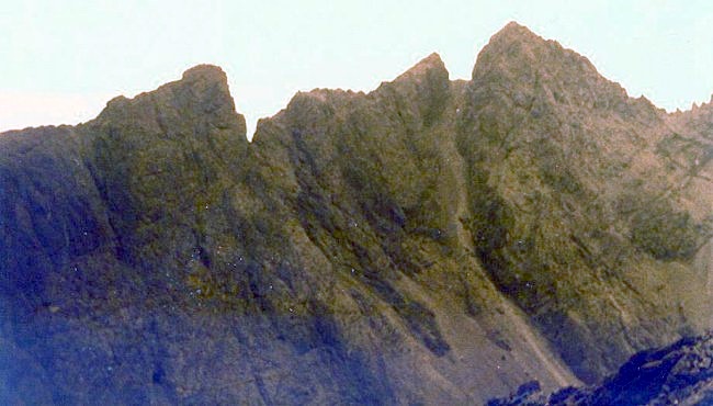 Sgurr Alasdair and the Great Stone Chute on the Island of Skye