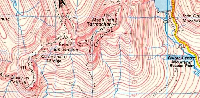 Map of Meall nan Tarmachan