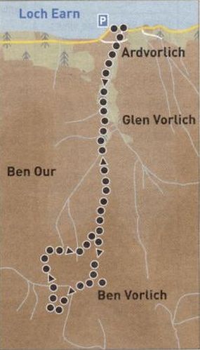 Route Map for Ben Vorlich