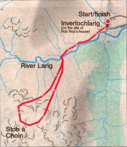 Route Map for Stob a'Choin
