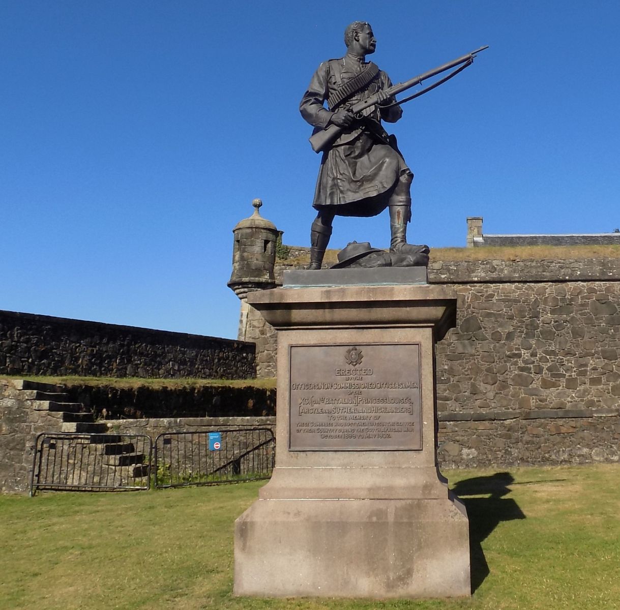 Boer War Statue on the esplanade of Stirling Castle
