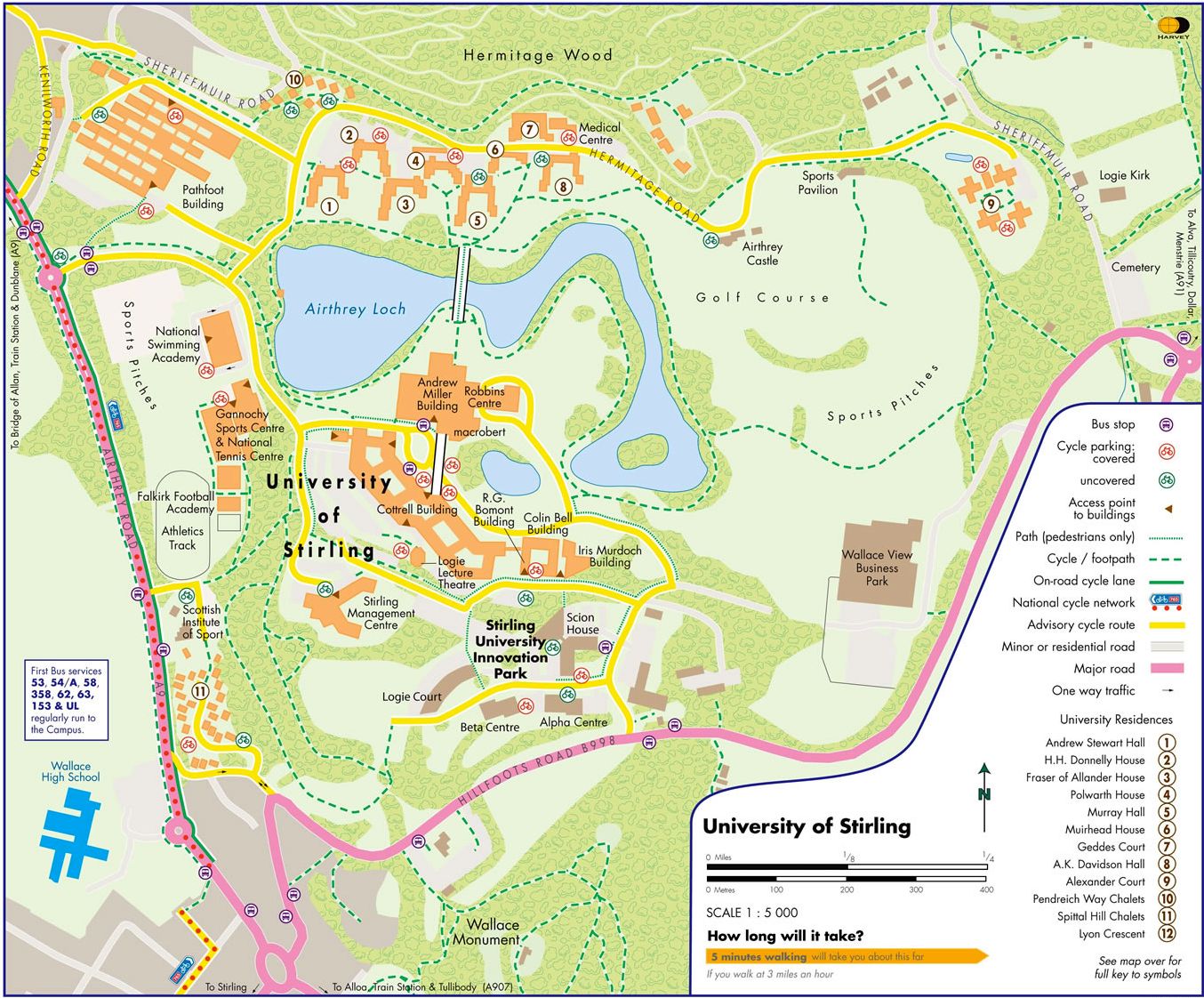 Map of Stirling University