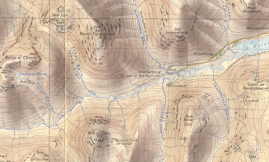 Map for Stob a'Choin