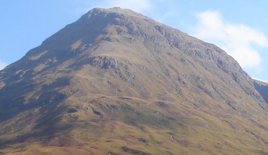 The SW Ridge of Stob Dubh - route of ascent