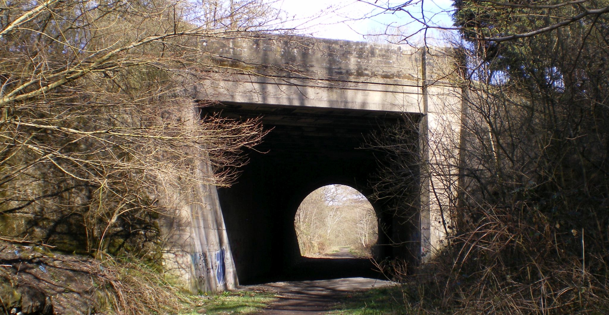 Bridge on A80 at Moodiesburn on the Strathkelvin Railway Path