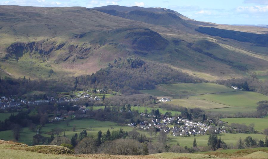 Earl's Seat in the Campsie Fells above Fintry Village