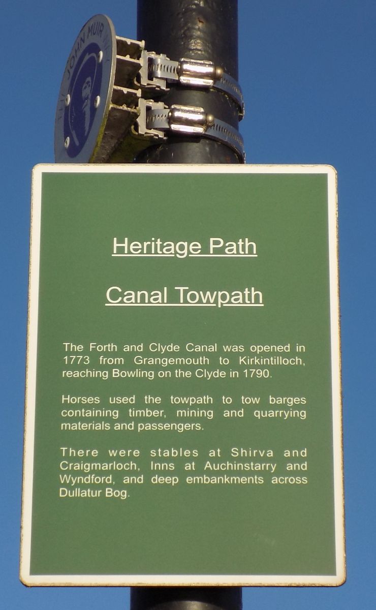 Noticeboard on the Forth and Clyde Canal