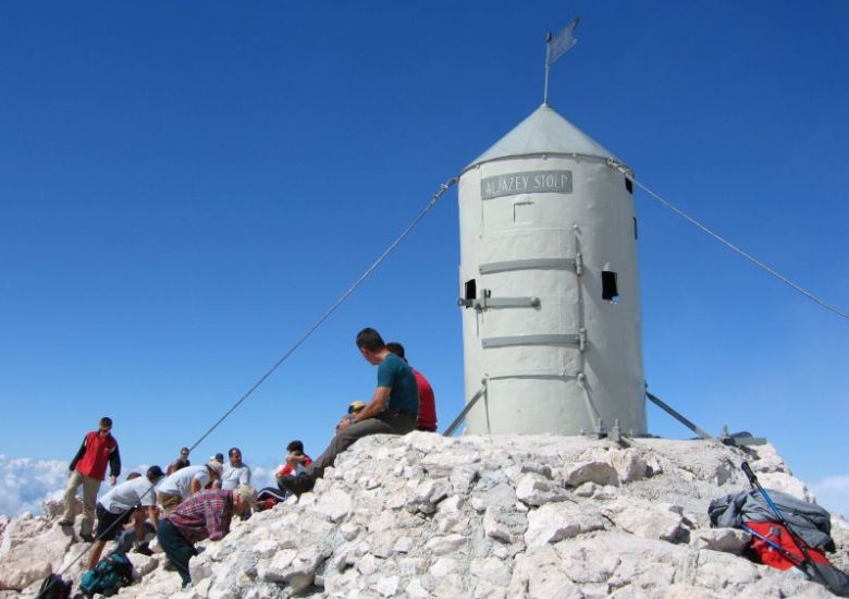 "Tower of Aljaz" on the Summit of Mount Triglav in the Julian Alps of Slovenia