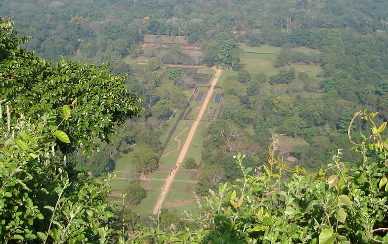 View of Royal Gardens from Fortress City at Sigiriya