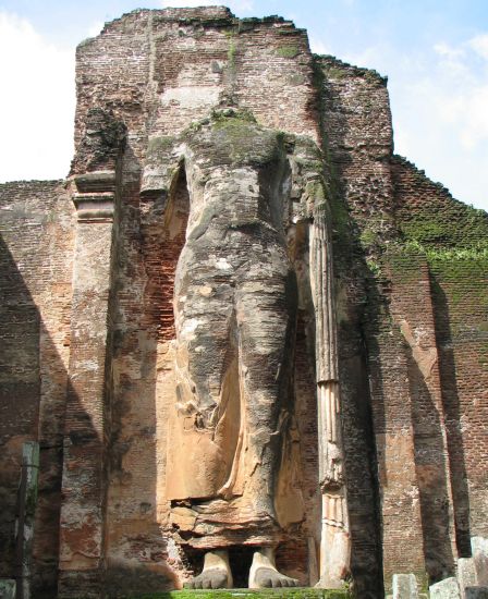 Headless Buddha at Lankatilaka in Polonnaruwa