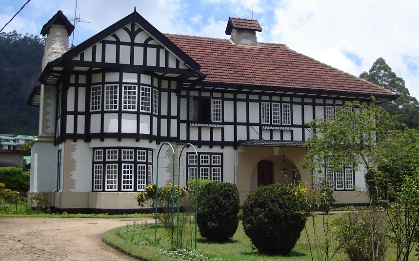 "Old-English" style houses in Nuwara Eliya in the Hill Country of Sri Lanka