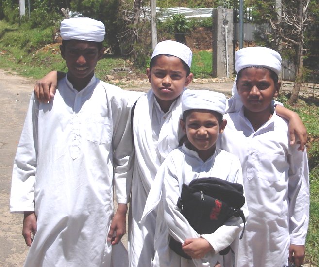 Young Sri Lankan Moslem Schoolboys in Nuwara Eliya in the Hill Country of Sri Lanka