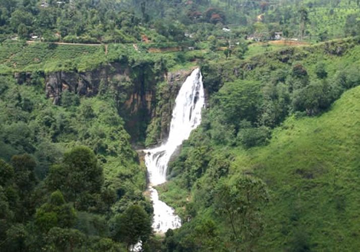 Devon Falls in the Hill Country of Sri Lanka