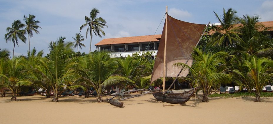 Beach Hotel in Negombo on West Coast of Sri Lanka