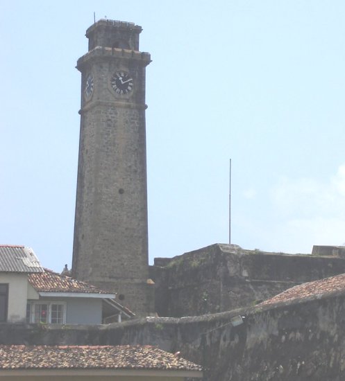 Clocktower on Galle Fort on the South Coast of Sri Lanka
