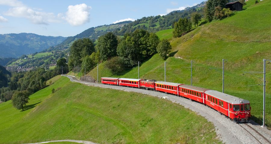 Train to Saas Grund in the Valais Region of Switzerland