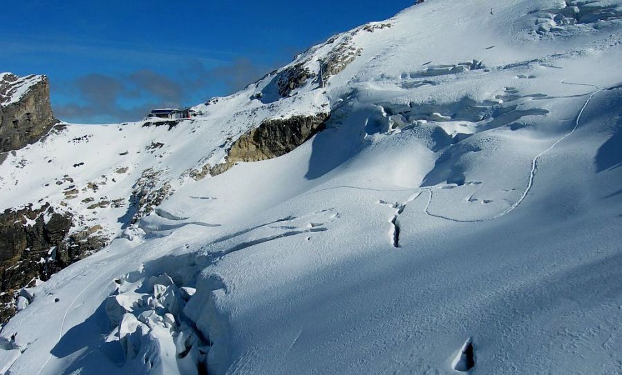Glacier on Mount Titlis in the Uri / Urner Alps