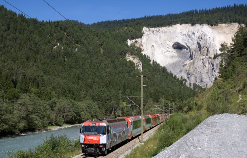 The Glacier Express Train in Switzerland