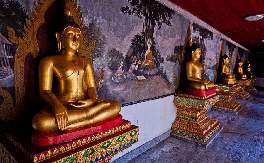 Buddha Icons in Temple in Bangkok