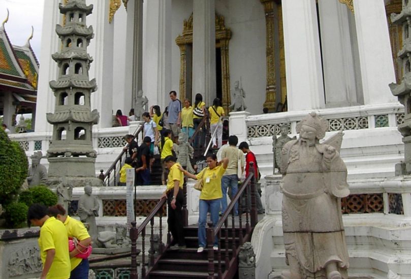 Entrance to Wat Suthat in Bangkok