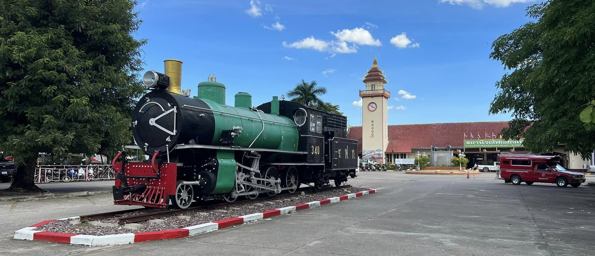 Old steam locomotive in Chiang Mai in northern Thailand