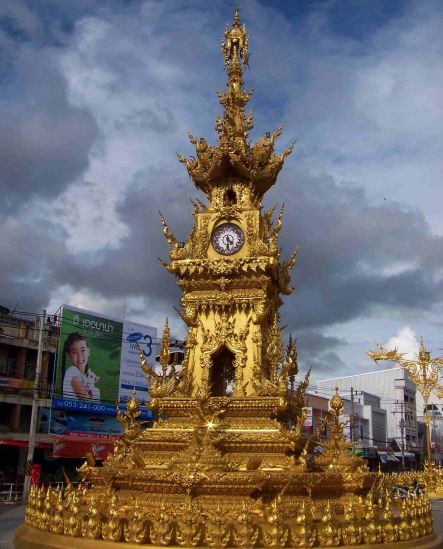 Clock Tower in Chiang Rai in Northern Thailand