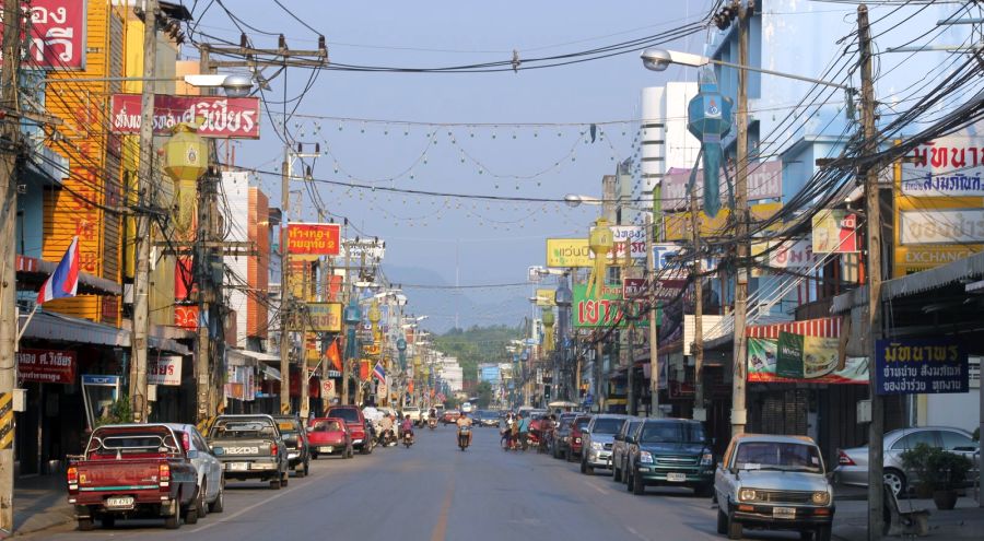 Centre of Chiang Rai City in Northern Thailand