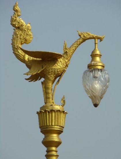 Ornate Lamp in Nakhon Phanom in NE Thailand