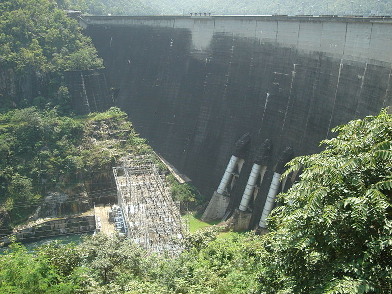 Bhumibol dam on Mae Ping River near Tak in Northern Thailand