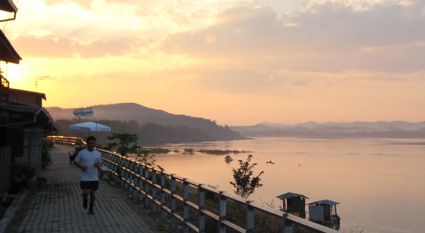 Sunset on Maekong River at Chiang Khan