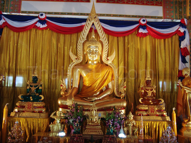 Buddha image in Phra Mahathat in Khon Kaen in Northern Thailand